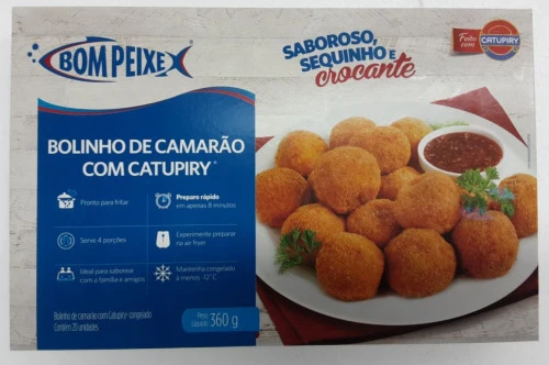 BOLINHO CAMARAO BOM PEIXE CONG 360G COM CATUPIRY