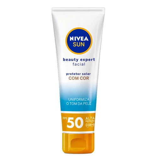 PROTETOR SOLAR FACIAL NIVEA BEAUTY COM COR FPS50 50G