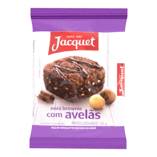 MINI BROWNIE AVELÃS JACQUET PACOTE 30G