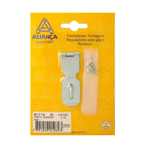 PORTA CADEADO 89MM ZINCADO ALIANÇA