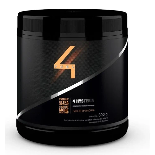 PRÉ TREINO HYSTERIA MARACUJÁ 300G 4 FUEL