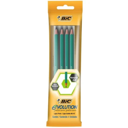 LÁPIS BIC POOH PRETO COM 3