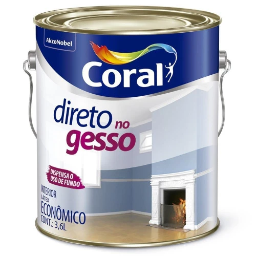 TINTA LÁTEX DIRETO NO GESSO BRANCO 3,6 LITROS