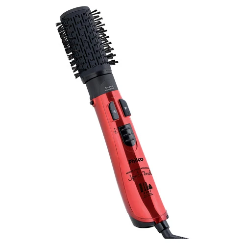 ESCOVA ELÉTRICA ROTATIVA CERAMIC SPIN BRUSH VERMELHA PHILCO 127V
