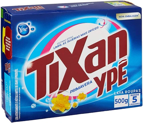 LAVA ROUPAS PÓ PRIMAVERA CARTUCHO 500G YPÊ AZUL 500G