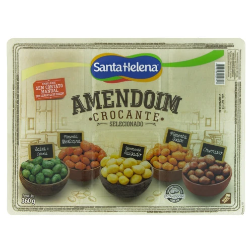 MIX DE AMENDOIM CROCANTE SANTA HELENA BANDEJA 360G