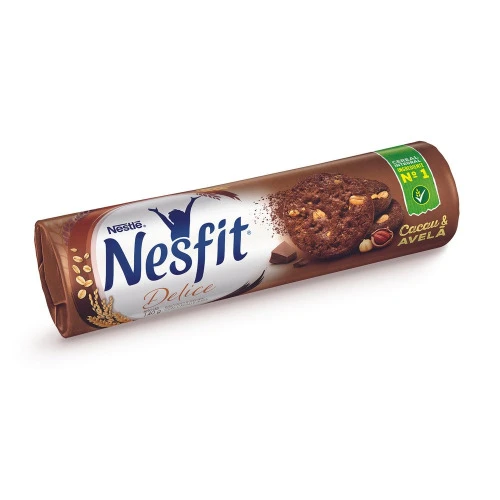 BISCOITO NESFIT 140G DELICE CACAU AVELÃ