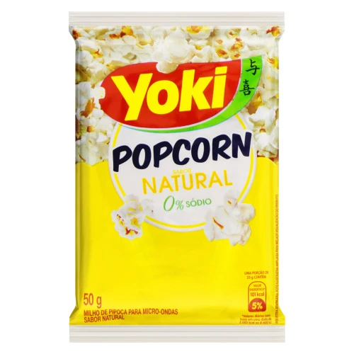 PIPOCA PARA MICROONDAS SABOR NATURAL YOKI 50G