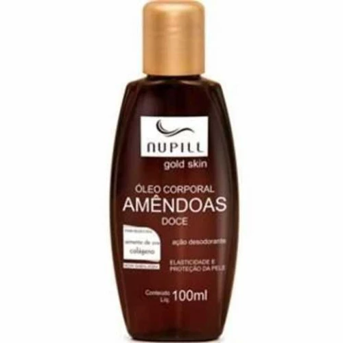 ÓLEO CORPORAL DE AMÊNDOAS NUPILL SEMENTE UVA COLÁGENO 100ML