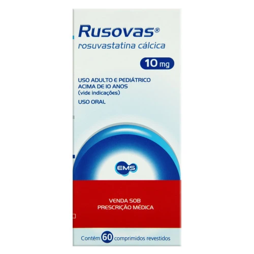 RUSOVAS 10MG EMS CAIXA 60 COMPRIMIDOS REVESTIDOS
