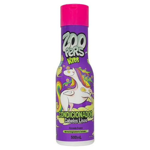 CONDICIONADOR CABELOS LISOS ZOOPERS KIDS FRASCO 500ML