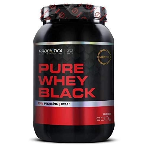 PURE WHEY BLACK 900GR BAUNILHA PROBIOTICA