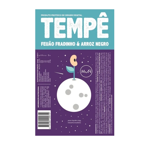 TEMPÊ DE FEIJÃO FRADINHO E ARROZ NEGRO MUN ARTESANAL 275G