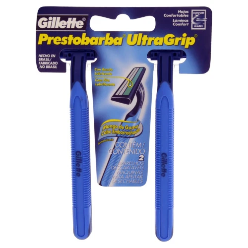 APARELHO DESCARTÁVEL PARA BARBEAR GILLETTE PRESTOBARBA ULTRAGRIP 2 UNIDADES