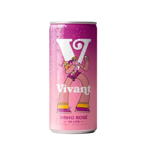 VINHO BRASILEIRO ROSÉ VIVANT LATA 269ML