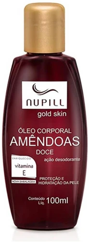 ÓLEO DE AMÊNDOAS COM VIT E NUPILL 100ML NUPILL VERMELHO ESCURO