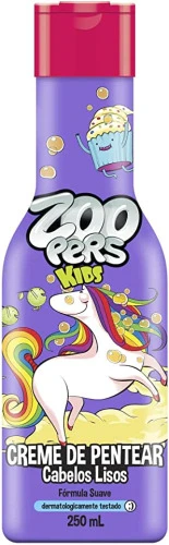 CREME DE PENTEAR CABELOS LISOS ZOOPERS ZOOPERS ROXO CABELOS LISOS