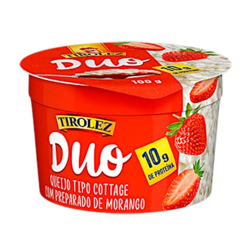 QUEIJO COTTAGE MORANGO TIROLEZ DUO POTE 100G