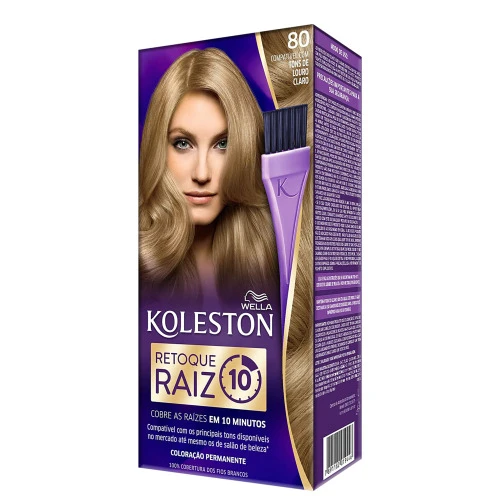 TINTURA COLORAÇÃO KOLESTON 80 RETOQUE RAIZ LOURO CLARO