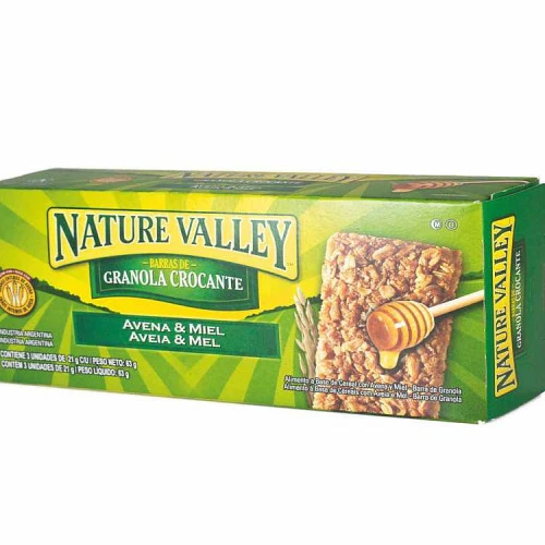 BARRA DE CEREAIS NATURE VALLEY COM 3 AVEIA MEL