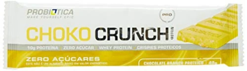 CHOKO CRUNCH PROTEIN 2 DISPLAY COM 12 UN 40 GR CHOCOLATE BRANCO PROBIOTICA