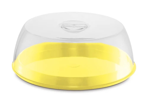 PORTA BOLO PLUS AMARELO CLARO SÓLIDO DE PLÁSTICO