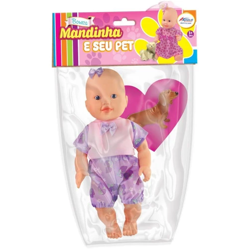 BONECA MANDINHA E SEU PET 22CM
