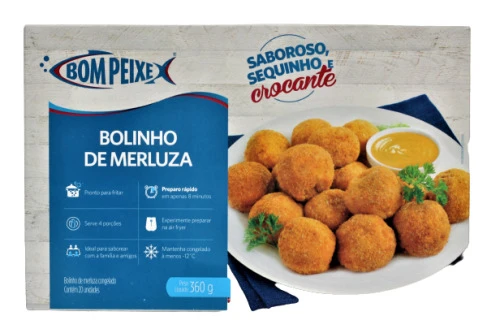 BOLINHO MERLUZA BOM PEIXE CONG 360G