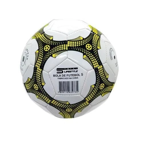 BOLA FUTEBOL TAMANHO 5 OFICIAL COMPOSIÇÃO PLÁSTICO COSTURADA DIMENSÃO DO PRODUTO 21CM COR SORTIDA, EUROQUADROS - 124611