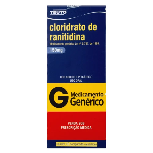 CLORIDRATO DE RANITIDINA 150MG TEUTO CAIXA 10 COMPRIMIDOS REVESTIDOS