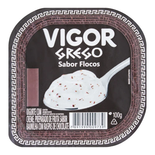 IOGURTE GREGO SABOR FLOCOS VIGOR 100G