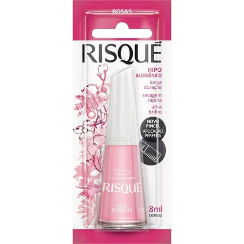 ESMALTE CREMOSO ROSE BOM BOM 8ML RISQUE