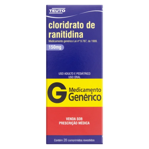 CLORIDRATO DE RANITIDINA 150MG TEUTO CAIXA 20 COMPRIMIDOS REVESTIDOS