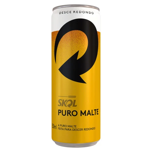 CERVEJA AMERICAN LAGER PREMIUM PURO MALTE SKOL LATA SLEEK 350ML