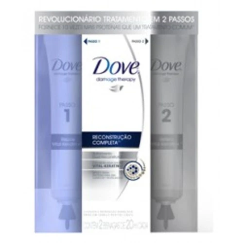 AMPOLA DE TRATAMENTO DOVE RECONSTRUÇÃO COMPLETA 20ML 2 UNIDADES