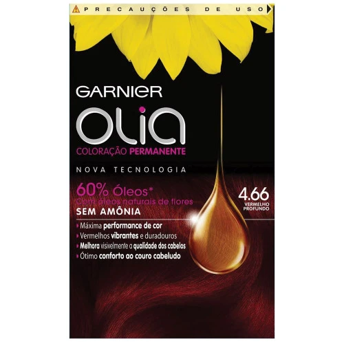 TINTURA PERMANENTE GARNIER OLIA 4 66 VERMELHO PROFUNDO