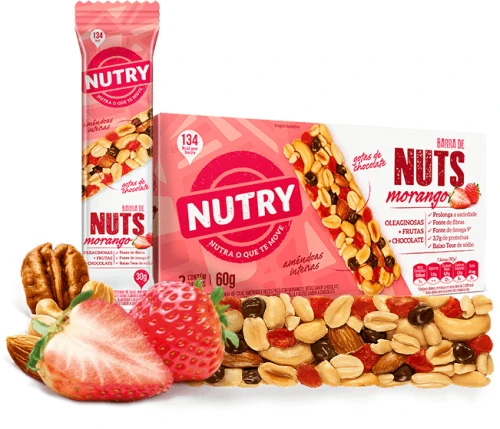 BARRA DE CEREAIS NUTRY ZERO 24X2X22G MORANGO