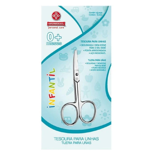 TESOURA PARA UNHAS MUNDIAL BABY 407 1 UNIDADE