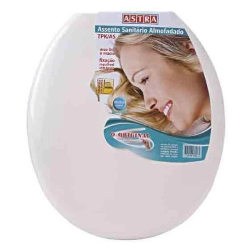 ASSENTO SANITÁRIO ALMOFADADO BRANCO ASTRA