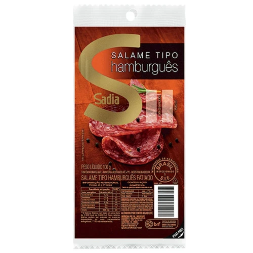 SALAME HAMBURGUÊS FATIADO SADIA 100G