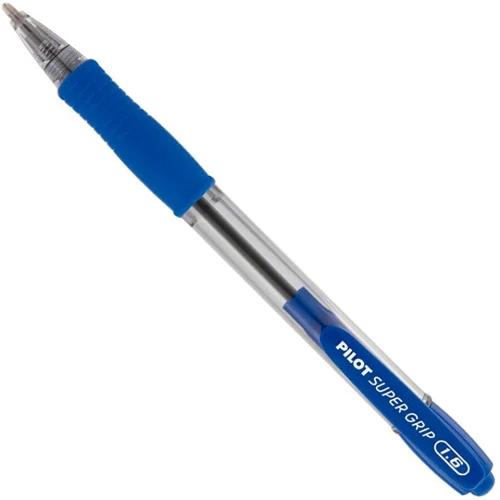 CANETA ESFEROGRÁFICA SUPER GRIP RETRÁTIL 1 6 AZUL PILOT