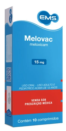 MELOVAC 15 MG COM CT BL AL PLAS OPC X 10