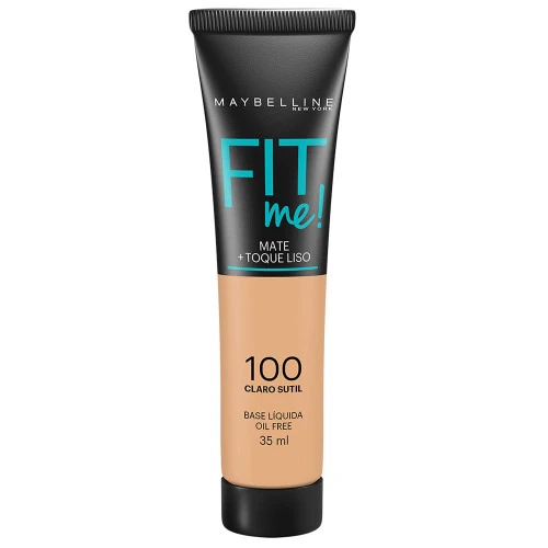 BASE LÍQUIDA MAYBELLINE FIT ME OIL FREE 100 CLARO SUTIL 35ML