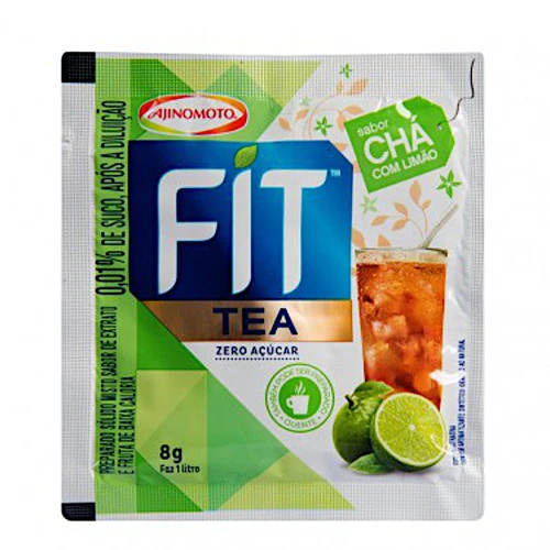 REFRESCO EM PÓ CHÁ COM LIMÃO ZERO AÇÚCAR FIT TEA PACOTE 8G