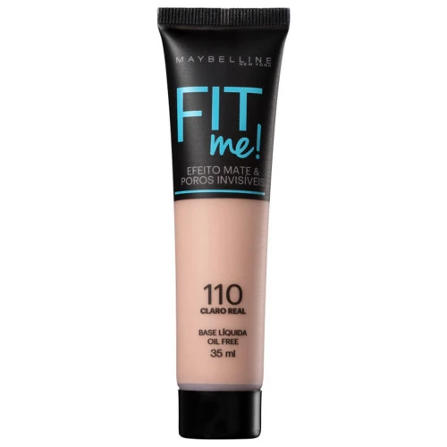 BASE LÍQUIDA MAYBELLINE FIT ME OIL FREE 110 CLARO REAL 35ML