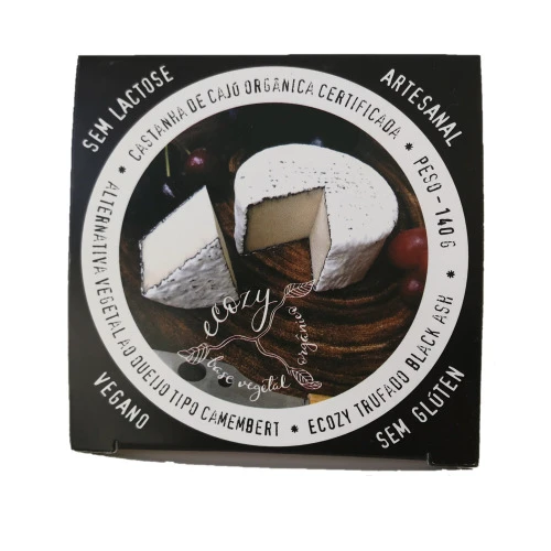QUEIJO VEGETAL TIPO CAMEMBERT TRUFADO BLACK ASH ECOZY 140G