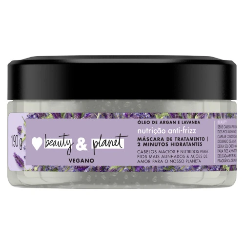 MÁSCARA DE TRATAMENTO LOVE BEAUTY PLANET NUTRIÇÃO ANTI FRIZZ POTE 190G