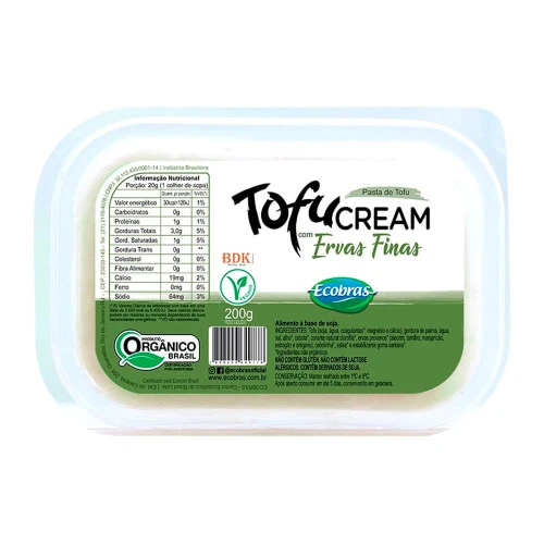 CREME TOFU ECOBRAS 200G ORGÂNICO ERVAS FINAS