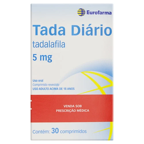 TADA DIÁRIO 5MG EUROFARMA CAIXA 30 COMPRIMIDOS REVESTIDOS
