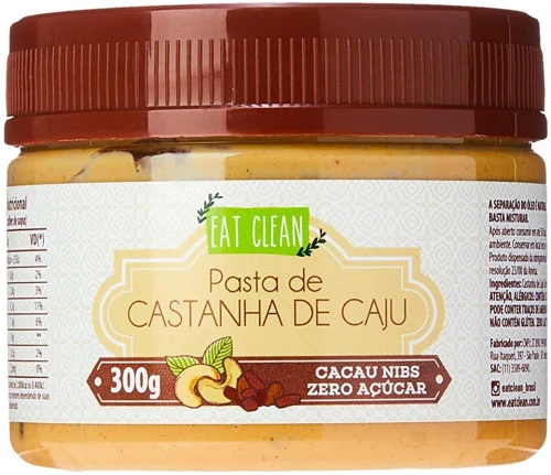 PASTA CASTANHA DE CAJU CACAU NIBS EAT CLEAN 300G